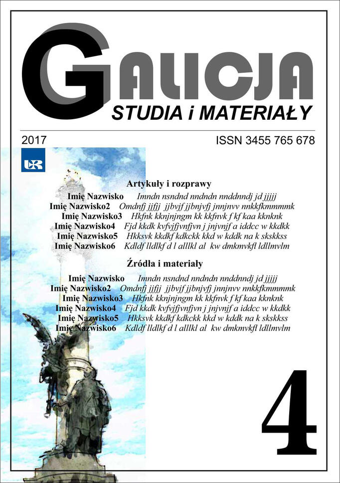 Galicja. Studia i materiały nr 4/2018